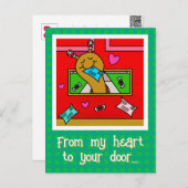 Niedliche Weihnachtsbrille Feiertagspostkarte (Vorne/Hinten)