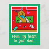 Niedliche Weihnachtsbrille Feiertagspostkarte (Vorderseite)