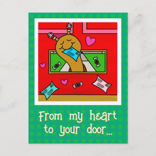 Niedliche Weihnachtsbrille Feiertagspostkarte (Vorderseite)