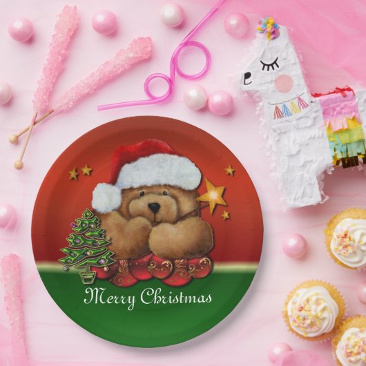 Niedliche Weihnachtsbuch-Teller Pappteller (Party)