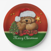 Niedliche Weihnachtsbuch-Teller Pappteller (Vorderseite)