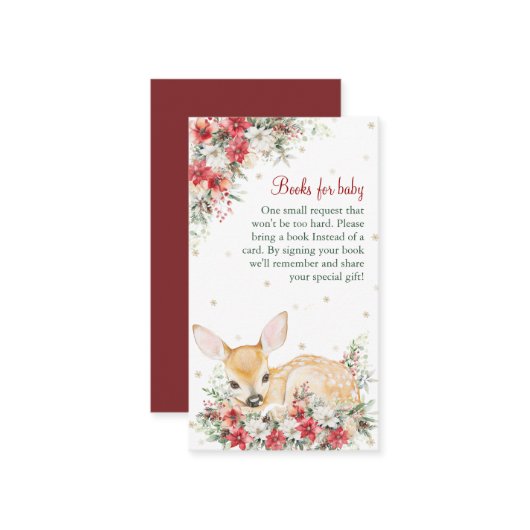 Niedliche Weihnachtsbücher für Kleinkinder Begleitkarte (Vorderseite/Rückseite Beispiel)