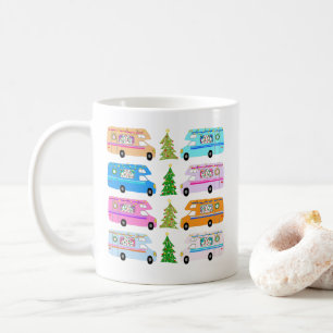 Niedliche WeihnachtsCampers Vintage RV Motorräder Kaffeetasse