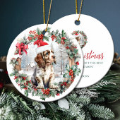 Niedliche Weihnachtscocker Spaniel Hündchen Weihna Keramik Ornament