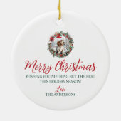 Niedliche Weihnachtscocker Spaniel Hündchen Weihna Keramik Ornament (Hinten)