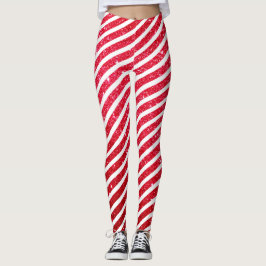Niedliche Weihnachtscreme Cane Holiday Stripped Pa Leggings