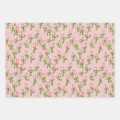 Niedliche Weihnachtscreme Canes Mistletoe Xmas Var Geschenkpapier Set (Vorderseite 3)