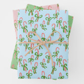 Niedliche Weihnachtscreme Canes Weihnachten Weihna Geschenkpapier Set (Beispiel)