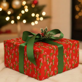 Niedliche Weihnachtscreme Canes Weihnachten Weihna Geschenkpapier Set