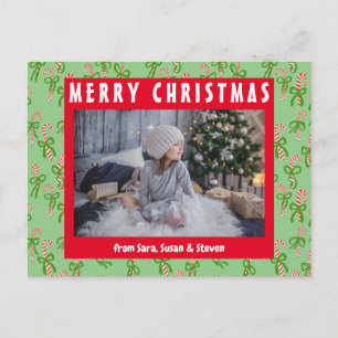 Niedliche Weihnachtscreme Canes Xmas Urlaub CUSTOM Postkarte