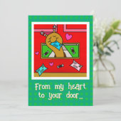 Niedliche Weihnachtscreme-Färbung Feiertagskarte (Stehend Vorderseite)