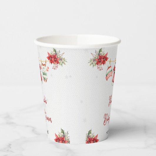 Niedliche Weihnachtscreme Pappbecher (Links)