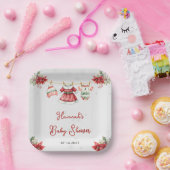 Niedliche Weihnachtscreme Pappteller (Party)