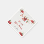 Niedliche Weihnachtscreme Serviette (Ecke)