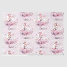 Niedliche Weihnachtscremer Ballerina Aquarellfarbe Seidenpapier