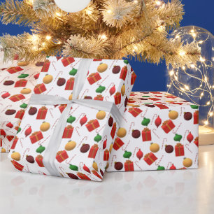 Niedliche Weihnachtsdekorationen Geschenkpapier