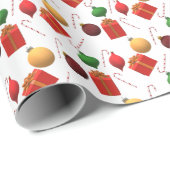 Niedliche Weihnachtsdekorationen Geschenkpapier (Rolleneckpunkt)