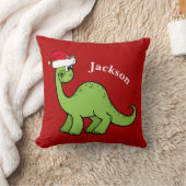 Niedliche Weihnachtsdinosaurier Custom Red Kids Kissen (Decke)