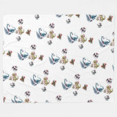 Niedliche Weihnachtsdinosaurier Fleecedecke (Vorderseite (Horizontal))