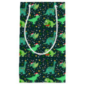 Niedliche Weihnachtsdinosaurier Kleine Geschenktüte (Vorderseite)