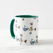 Niedliche Weihnachtsdinosaurier Tasse (Vorderseite Links)