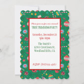 Niedliche Weihnachtsdruckerei Party Einladung (Vorderseite)