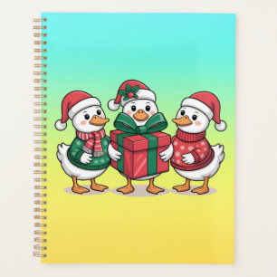 Niedliche Weihnachtsducks Cartoon Art-68105 Planer