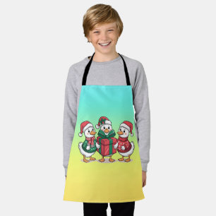 Niedliche Weihnachtsducks Cartoon Art-68105 Schürze