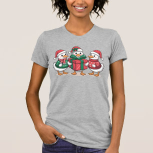 Niedliche Weihnachtsducks Cartoon Art-68105 T-Shirt