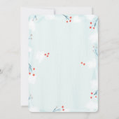 Niedliche Weihnachtsdusche Einladung (Rückseite)