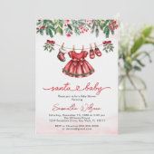 Niedliche Weihnachtsdusche Einladung (Stehend Vorderseite)