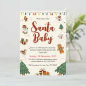 Niedliche Weihnachtsdusche Einladung (Stehend Vorderseite)