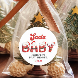 Niedliche Weihnachtsdusche für Weihnachten Runder Aufkleber