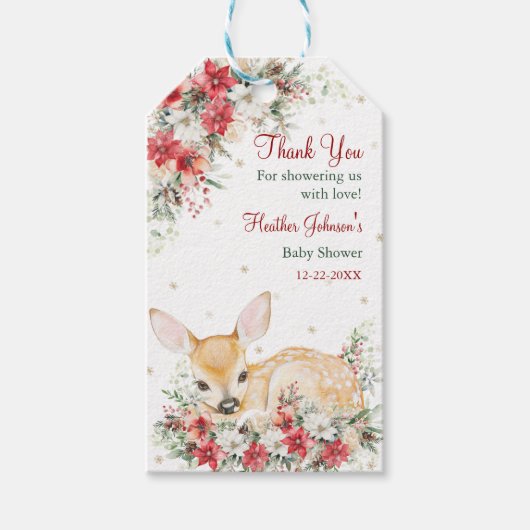 Niedliche Weihnachtsdusche Geschenkanhänger (Vorderseite)