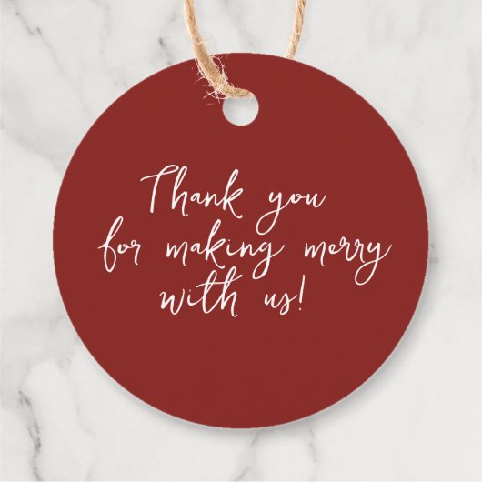 Niedliche Weihnachtsdusche im Wasserfarben Geschenkanhänger (Rückseite)