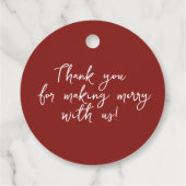 Niedliche Weihnachtsdusche im Wasserfarben Geschenkanhänger (Rückseite)