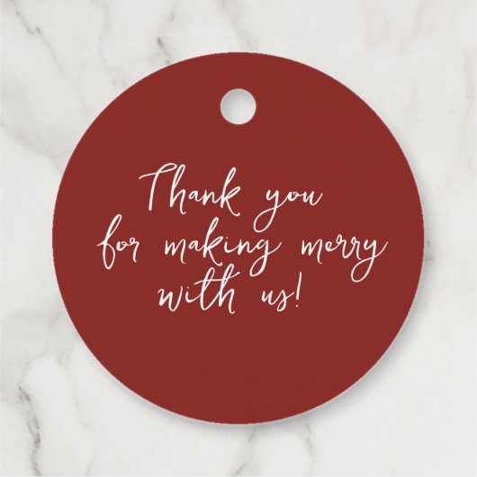 Niedliche Weihnachtsdusche im Wasserfarben Geschenkanhänger (Rückseite)