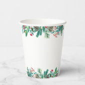 Niedliche Weihnachtsdusche Pappbecher (Rückseite)