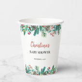 Niedliche Weihnachtsdusche Pappbecher (Vorderseite)