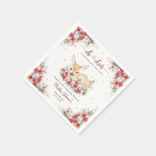 Niedliche Weihnachtsdusche Serviette (Ecke)