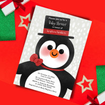 Niedliche Weihnachtsdusche Tuxedo Pinguin Kinderdu