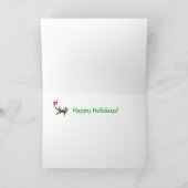 Niedliche Weihnachtseidechsen-kundenspezifische Feiertagskarte (Innenseite)