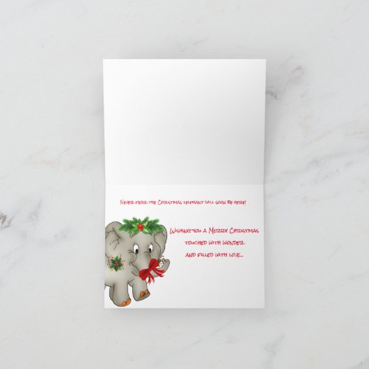 Niedliche Weihnachtselementar-Urlaubskarte Feiertagskarte (Innenseite)