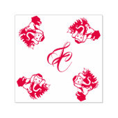 Niedliche Weihnachtselementare mit Monogramm Weihn Permastempel (Design)