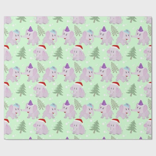 Niedliche Weihnachtselementare Muster Geschenkpapier (Flach)