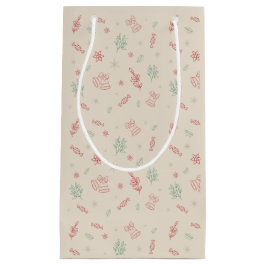 Niedliche Weihnachtselemente Kleine Geschenktüte