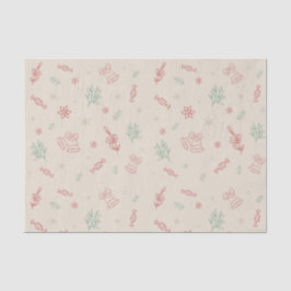 Niedliche Weihnachtselemente Seidenpapier