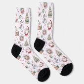 Niedliche Weihnachtselemente Socken (Rechts)