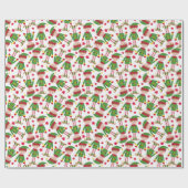 Niedliche Weihnachtself Kinder Geschenkpapier (Flach)