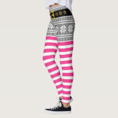 Niedliche Weihnachtself-Leggings (grau & rosa) Leggings (Links)